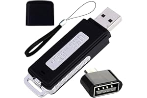 FiveSky Enregistreur Vocal Professionnel, enregistreur Audio Portable, avec Activation vocale | Mini enregistreur numérique 8 Go, pour réunions, conférences, entretiens, Fonctionne comme Une clé USB