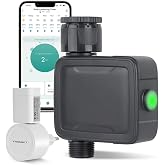 Tesmotor Irrigation Computer, Smart WiFi Irrigation Programmer, Automatic Irrigation Timer with App and Voice Control, Rain D