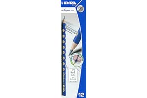 Lyra L1760100 Groove Slim Crayons Graphite de haute qualité Grip ergonomique Idéal pour les enfants et les adultes, Grade HB, (plomb : 2,8 mm (12 crayons inclus)