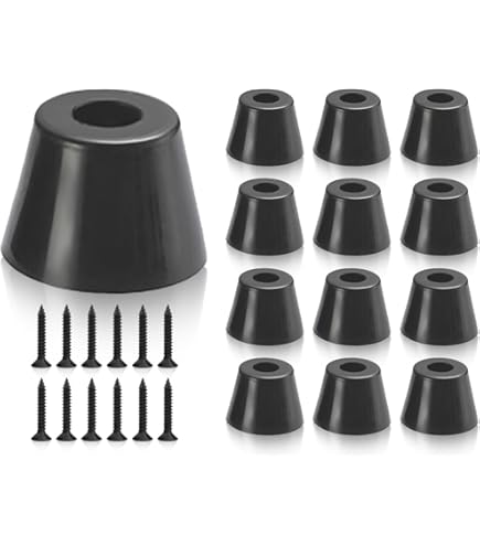 Sourcing Map 9pcs Patin Pied Chaise Meuble Caoutchouc Tampon Pare-choc Embout Jambe Protection Avec Rondelle Métallique D12x10xH7mm