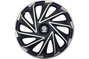 Sparco Zestaw 4 pokrowców kół 16" cali Varese SPC1680SVBK srebrne czarne pokrowce na koła samochodowe