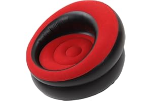 Mrisata Inflatable Chair Sofa Blow Up Seat Gaming Lounger Indoor Outdoor Camping Garden Stylish Red Design Soft Plush Fabric Single Living Room (Red)