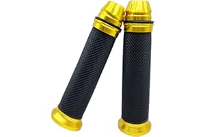 CALIWILL Motorcycle Handlebar Grips Motorbike Hand Grip Universal 7/8 inch 22mm CNC Aluminum Motorbike Handle Grips Motorcycle Handle Bar Grips Replacement