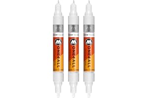 Molotow mo227411 one4all Acrylic Twin – Marcador, Blanco Roto, paquete de 3