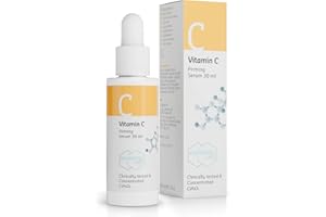 ‎ELEMENTAL CARE Vitamin C Serum Gesicht 30ml - Vitamin C hochdosiert - Erhöht Kollagenproduktion der Haut um bis zu 57% - Verdopplung der Hautstraffheit um 100% - Gesichtspflege, Pigmentflecken Entferner, Skincare