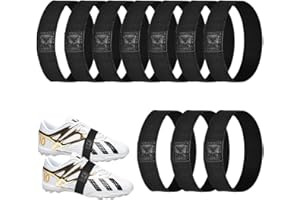 Huucozn 10 Stück Schnürsenkel Fixierband Fußballschuhe Schnürsenkel Halter Gegen Aufgehende Schleifen Fixierband schuhe Fußball Band Fußballschuh Schnürsenkelhalter für Sportschuhe Freizeitschuhe