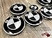 Price comparison product image BLACK &SILVER CARBON FIBER BMW Badge Emblem Overlay HOOD TRUNK RIMS FITS ALL BMW