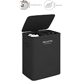Valletta Paloma 100L &Ccedil;ift Yıkanabilir B&ouml;lmeli Katlanabilir Kumaş Kirli &Ccedil;amaşır Sepeti Ink Black