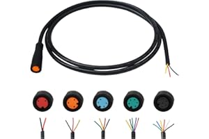 baluoqi Cavo di estensione 2Pin/3Pin/4Pin/5Pin/6Pin impermeabile spina con un singolo connettore DIY Ebike linea per bici elettrica Luce/acceleratore/Ebrake/Display Ebike parti