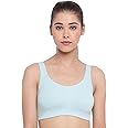 Enamor Women's Cotton Sports Bra - Low Impact, Non-Padded, Non-Wired, Full Coverage, Soft Hold Straps with Gentle Support