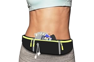 AOLIGEI Riñonera Running Riñonera Deportiva Mujer Hombre Impermeable con Correa Elástica Ajustable Running Belt
