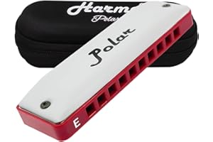 Harmo Polar Natural Minor Harmonica Key of E - Specialized for Natural Minor Blues, Jazz, Rock, Folk, & Pop, Mouth Organ With Case, Phosphor Bronze Reeds, Harmonica for Beginners & Professionals