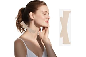 BOXOB 20uds Invisibles Instantáneas Cinta Lifting de Cara y Cuello, Reutilizables Elásticas Tiras Tensoras del Cuello Impermeables y Transpirables Cintas Lifting para Rostro Uso Pre-Maquillaje