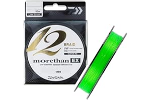 DAIWA Morethan 12 Braid EX+SI, Vert Citron, Fil de Pêche, Ligne Tressée Ronde