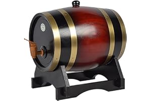 Hengqiyuan Botte di Legno, Botte di Rovere di Vino Botte di Birra Botte di Whisky, Botte di Quercia per la Decorazione Domestica,22×27cm 5L