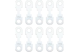 YINETTECH 10pcs Flat Fuse Strip Silver Tone Zinc Alloy Accessories Replacement Part Blade Fuse Strip 110A DC 32V Compatible with Opel Compatible with VW