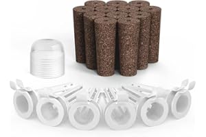 GOLUMUP Hydroponics Garden Kit Seed Pods kit with 12pcs Growth Sponges, 12Pcs Growth Baskets, 12Pcs Growth Domes(Seeds not Included), PH001