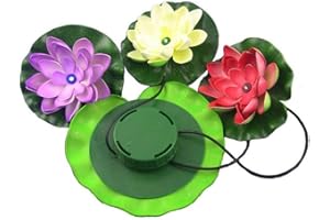 KINGCOO Solar Lotus Pool Licht, wasserdichte LED Solar Schwimmende Lotus Blume Licht Teich/Garten/Haus Nachtlampe für Garten Rasen Teichbeleuchtung Geschenk