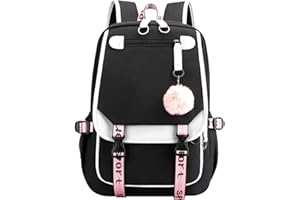 SellerFun Teenage girls' Backpack Middle School Students Bookbag Outdoor Daypack With USB charge Port