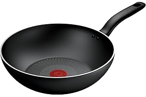 Tefal Titanium Essential Wok Pan 28 cm, Non-Stick Coating, All Hobs Compatible Except Induction, Metal Safe, Flawless Glide, Everyday Use, B9411944