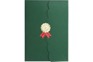 SIQITECHUK 5Pcs A4 Certificate Holder, Modern Style, Green, A4, Cardboard, 5 Sheets, 12x8.5in, 0.3mm Thick, Straight Cut, Top Position, Folder, Certificate Holder