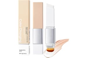 Color Changing Foundation Stick med pensel, färgskiftande foundation, 2-i-1 primermakeup, lång hållbarhet, concealer foundation för mogen hud, naturlig glöd och jämn hy (naturlig)
