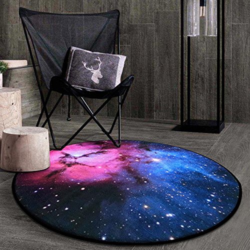 KK&MM Mond-runder Teppich, Schlafzimmer-Kaffee-Tischset, Wohnzimmer-Nachttisch-Korb-Garten-Decke, Computer-Stuhl-Decke?150cm?, A, 150cm