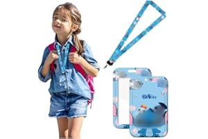 EIROVYA Porte Badge Cordon Tour de Cou avec Porte-cartes,Lanyard Strap Neck avec Swivel Lobster Clasp -pour Porte Badges d'Identification,Clés,Caméra,Téléphone Portable, 1 pièce