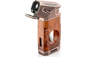 VVAY Accendino per Sigari con Taglia Sigari, Jet Flame, Venduto Senza Gas