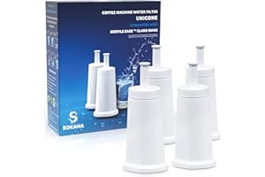 SOKANA 4 Cartucce di Filtri Acqua Sostituzione per Sage Macchina Caffe SES875 SES875BSS SES878 SES880 SES980 SES990 Breville Macchina Caffe | TÜV SÜD Certificato