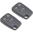 ECSiNG 2pcs 3-button Car Key Fob Case Replacement Housing Shell Smart Keyless Entry Remote Fob Case Shell Compatible with VOLVO 850 960 C70 S40 S60 S70 S80 S90 V40 V70 V90 XC70 XC9