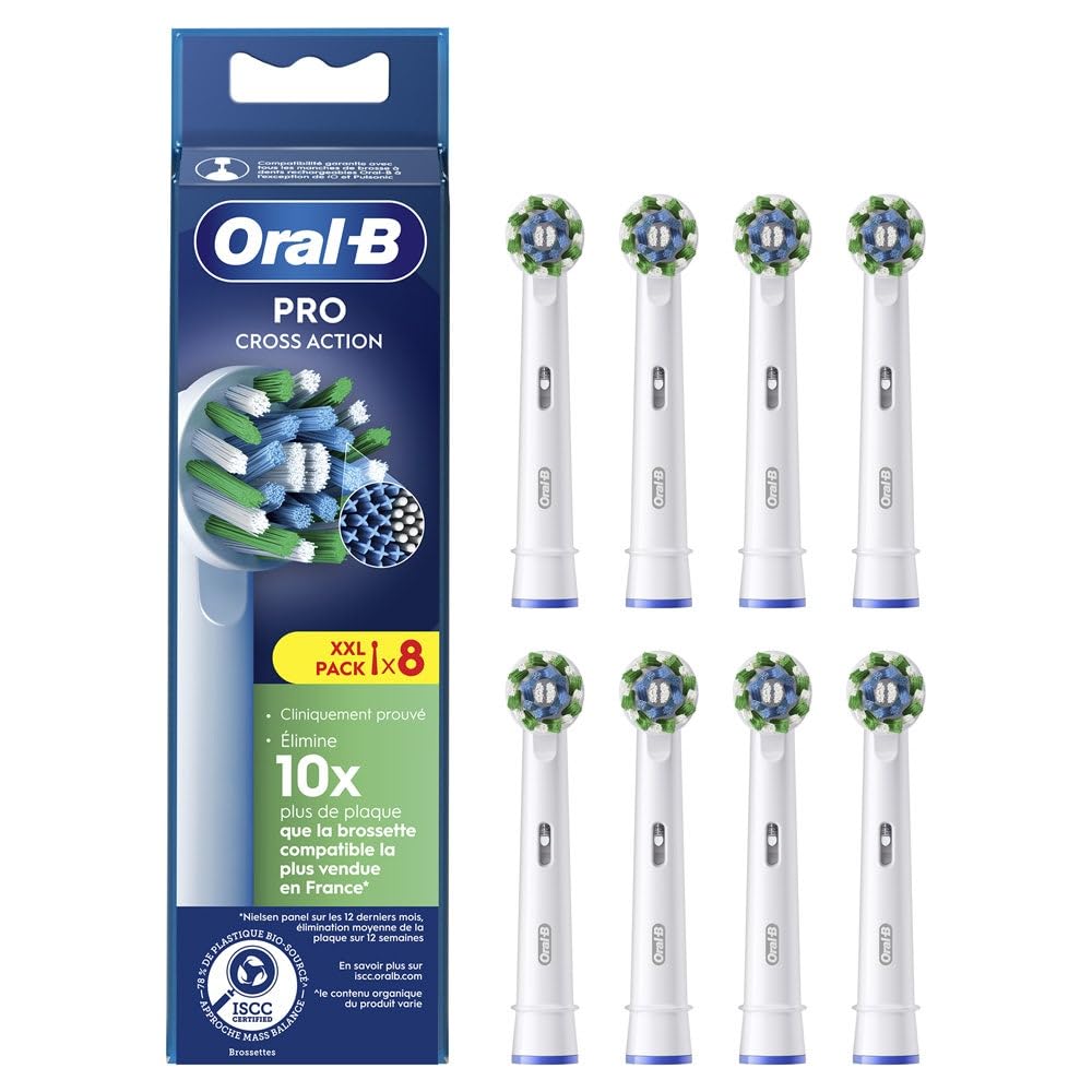 Oral-B Pro Cross Action Borstels voor elektrische tandenborstels, 8 stuks