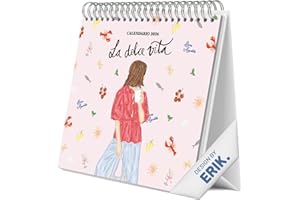 Grupo Erik Calendario sobremesa 2026 Español Ana Marín - Almanaque de mesa 2026 Con espacio para Anotar, Vista Mensual global, Ilustraciones y Base resistente (19,5 x 16,5cm)