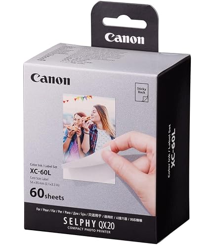 Canon XC-20L Genuine Ink + Paper Set, for SELPHY Square QX20-20