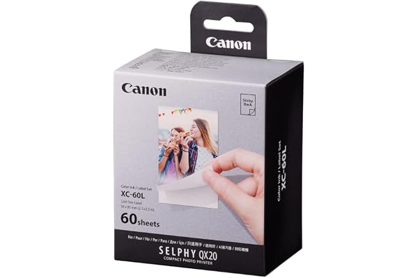 Canon Selphy QX20 Pack Papier et Encre XC-60L