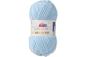 GENERIC Strickfein Himalaya Dolphin Baby Wolle Garn Baumwolle Strickwolle zum Stricken häkeln (80306 Hellblau)