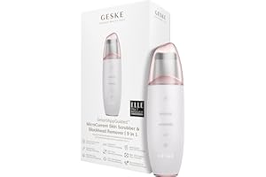 GESKE | SmartAppGuided™ MicroCurrent Skin Scrubber & Blackhead Remover | MicroCurrent | 9 en 1 | Cuidado de la piel | Limpieza facial | Antiedad | Lifting profesional | Eliminador de puntos negros