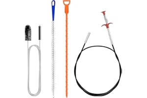 Redamancy 4 Pezzi Stura Lavandini e Scarichi, Sonda Sturatubi, Stura Lavandino Professionale, Molla Sturatubi Spirali per la Pulizia dei Tubi in Spazi Rristretti, Vasca Strumento per Cucine Bagno Serv