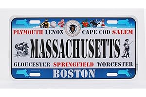 Dimension 9 Home Decorative Plate, Massachusetts, Large