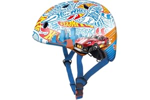 DQB DEQUBE DEQUBE- Casco Infantil Hot Wheels - Ajustable - Ultraligero y Seguro - Resistente y Transpirable- De 2 a 7 años - Color Azul (Deqube 914D00185)