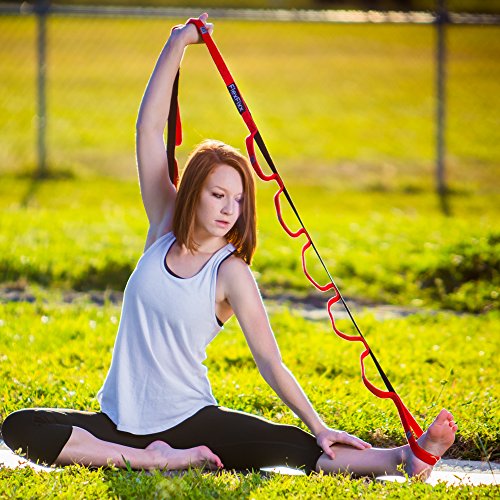 Premium Flexibilität Stretch-Out Strap – Fitnessband & Gymnastikband – Beste für Yoga, Dance & Workout – Resistance Widerstandsband & Expander mit Gratis Benutzerhandbuch - 7