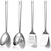 Homquen Stainless Steel Kitchen Utensils Set 4 Pieces, Kitchen Utensils Set, Kitchen Tools Spatula Set, Kitchen Spoon Kitchen
