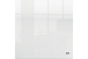 Nobo 1915616 - Mini Pizarra Blanca Acrílica Transparente, Borrado en Seco, Para Escritorio o Montaje en Pared, 300 x 300 mm, Incluye Rotulador y Almohadillas de Montaje