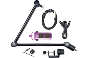 SONTRONICS VOICECASTING PACK PURPLE Podcast Pro, ELEVATE stand, XLR-USB & XLR-XLR Cables