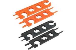 Demarsen 2 Paire Clé Connecteur Solaire, MC4 Connecteur PV, Clés de Montage pour Connecteurs Solaires, Clé à Outil de Déconnexion de Prise Mâle Femelle à Serrage Rapide (Noir, Orange)