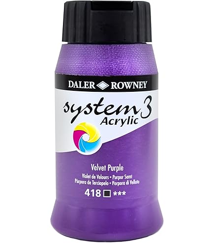 Daler-Rowney System3 Acrylic - Velvet Purple, 500 Ml Bottle | Michaels