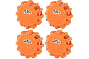 XPJBKC 4 Stück Warnleuchte mit Magnet und Haken, 9 Blinkend Leuchtmod, LED Warnleuchte, Warnleuchten wasserdichte Set