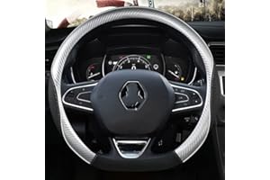 ZHONGYISHANGMAO123 Copertura Volante Copertura Volante Dell'automobile Per Renault Per Scenic Per Clio Per Laguna 2 3 4 5 Per Kangoo Per Fluence Per Megane Coprivolanti (Colore : GREY D SHAPE)