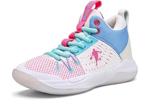 WOWEI Zapatillas de Baloncesto para Niños Transpirable Zapatillas de Deportivas Moda Zapatos de Baloncesto Antideslizantes Zapatillas de Bsquetbol Aire Libre Ligeras Zapatos de Running