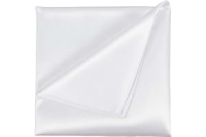 Teaaha Satynowa poszetka dla mężczyzn, biała poszetka elegancka wegańska jedwabna poszetka zestaw do garniturów